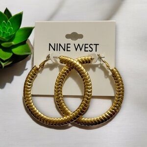 - Beautiful Nine West Gold Hoops A very Luxurious Design